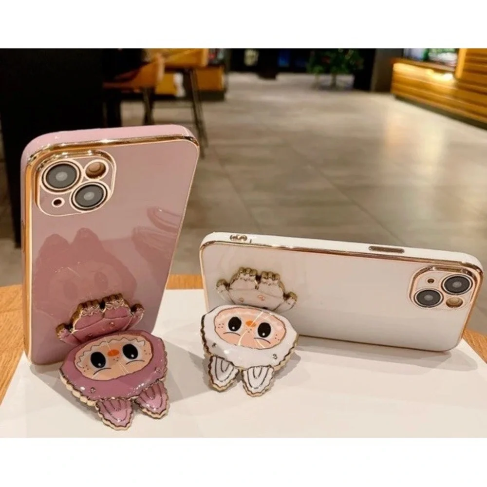 Cute Cartoon Bunny Phone Stand Mirror Foldable 360° Adjustable‎ Phone Holder
